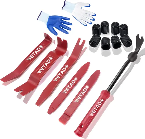 Wetado - Juego de herramientas de extracción de molduras automáticas, 16 piezas, kit de herramientas de plástico para automóvil, clip, audio,