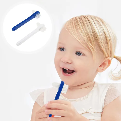 Vista 8 de Beavorty 2 unids cepillo de dos caras cepillo de limpieza dientes dientes para falsas tabletas de limpieza falsas conjunto ambos lados viaje