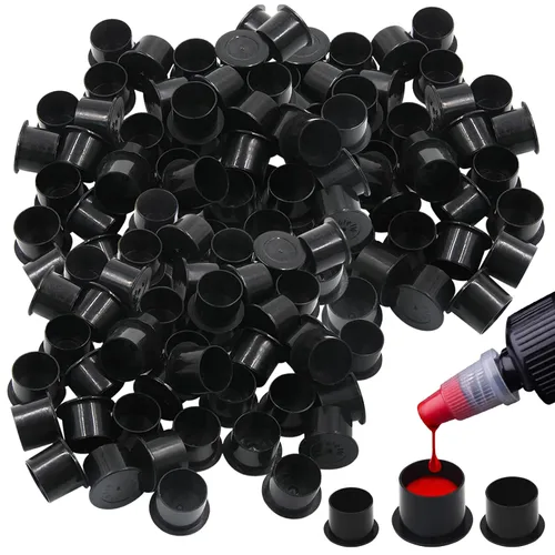 Vista 4 de Autdor - 1000 tapas de tinta para tatuaje, tazas con base de pigmento desechable, vasos de tinta de tatuaje de microblading, con base de pigmento