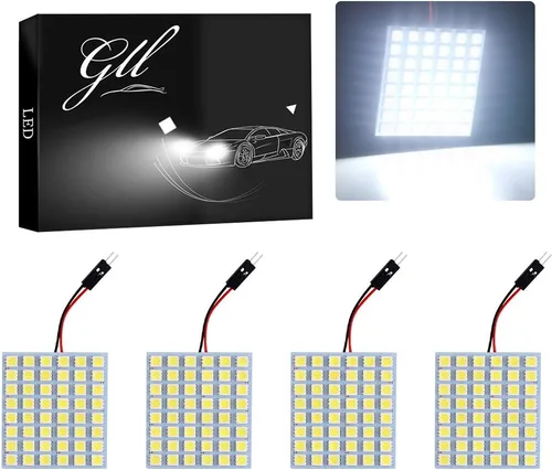 Vista 10 de GLL Super Blanco Ahorro de Energía 5050 48-SMD Panel LED Luz de Domo Auto Auto Auto Placa de Lectura Interior Techo Lámpara con Cable Interior T10