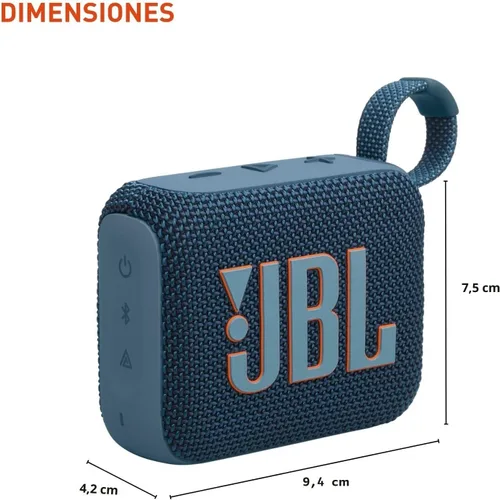 Vista 4 de JBL Go 4 - Altavoz Bluetooth ultraportátil, impermeable y a prueba de polvo, sonido Big JBL Pro con graves intensos, batería integrada de 7 horas