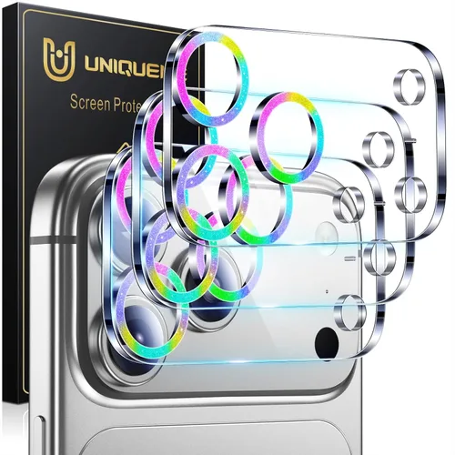 Vista 58 de UniqueMe para Paquete de 3 Protectores de Lente de Cámara para iPhone 15 Pro/iPhone 15 Pro Max, [Protección contra Caídas] [Compatible con Fundas]