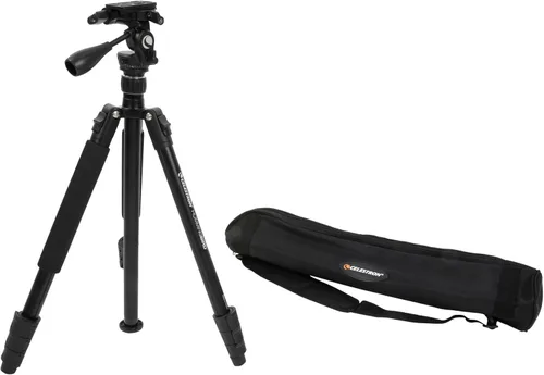 Vista 5 de Celestron 82051 Hummingbird Cabezal de Trípode de Acción Rápida Pan Tilt para Telescopio Terrestre, Binoculares o Cámara, Negro