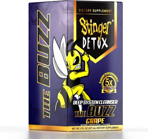 Vista 3 de Stinger Detox Buzz - Bebida extra fuerte 5X, sabor a uva, 8 onzas líquidas, paquete de 2