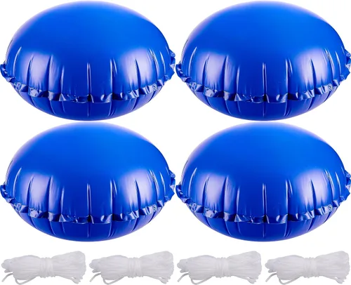 Vista 10 de Sfcddtlg Almohadas de aire de piscina de 4 x 4 pies para piscinas sobre el suelo, almohada redonda de invierno para piscina, almohada de aire