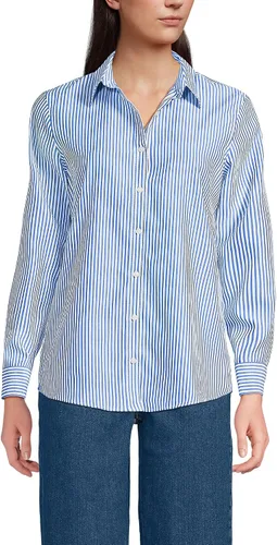Vista 9 de Lands' End - Camisa de manga larga de cordón Pinwale para mujer