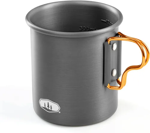 Vista 3 de GSI Outdoors Vaso de aluminio anodizado duro para botella de halulitis I Taza ligera y recipiente de alimentos con asas plegables para acampar