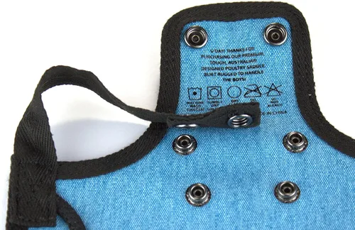 Vista 3 de DOWN UNDER OUTDOORS Sillín para pollo mediano-grande con correas ajustables, delantal para pollo, protector de aves de corral, suministros para Azul