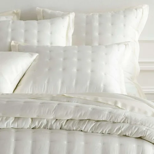 Vista 13 de Pine Cone Hill Silken - Manta gris sólido, tamaño King, patrón sólido gris