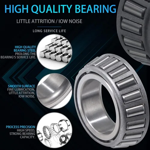 Vista 5 de 2 juegos de kits de rodamientos L44643 / L44610 para ejes de remolque de barco de 1 pulgada para ejes de 2000-2200LB, con sellos de grasa 12192TB