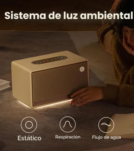 Vista 9 de Edifier Altavoz de escritorio Bluetooth ES300, 60W RMS, luces ambientales Marfil