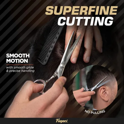 Vista 2 de Tijeras Profesionales para Cabello de 5 Pulgadas con Cuchillas Extremadamente Afiladas, Tijeras de Corte de Cabello de Acero 440C, Duraderas