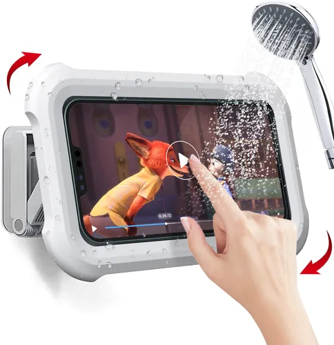 Vista 7 de Soporte para teléfono de ducha mejorado OOLYCIO con rotación de 480°, estuche resistente al agua con pantalla táctil, OOLYICO, accesorios de ducha
