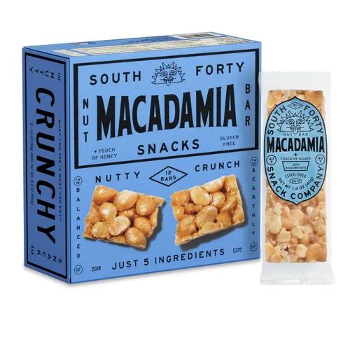 Vista 15 de South 40 Snacks - Barra de pistacho crujiente, solo 4 ingredientes, toque de miel (barra de 1.41 oz, paquete de 12)