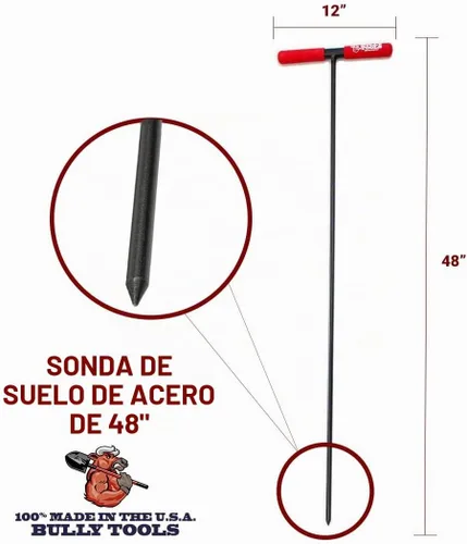 Vista 4 de Bully Tools 99203 – Sonda de piso, 36 pulgadas Mango de acero con forma de T