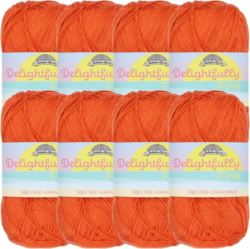 Vista 58 de JubileeYarn - Ovillo de hilo deliciosamente fino, 1.76 oz/madeja de rayón de bambú, color rosa polvo, 4 madejas