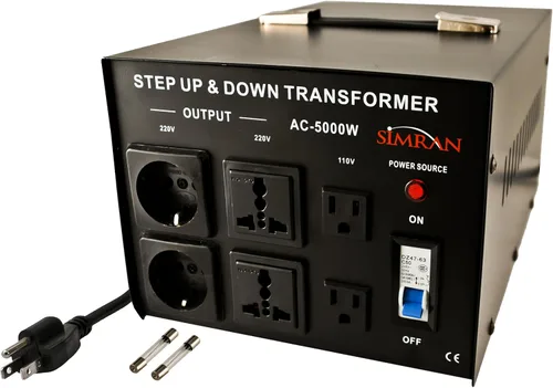 Vista 9 de Simran AC-100, transformador elevador/reductor de tensión 110 V/220 V