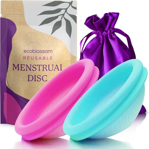 Vista 9 de Ecoblossom Disco menstrual reutilizable – Copa menstrual grande – Disco de período suave para mujeres diseñado con silicona flexible de grado médico