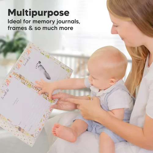 Vista 8 de Kit de 2 huellas y manos sin tinta, almohadilla de tinta para manos y huellas del bebé, kit de huellas de perro, kit de impresión de nariz de perro