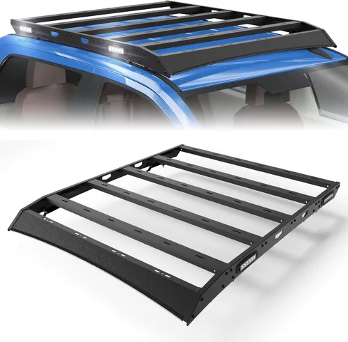 Vista 15 de Soporte de techo para Wrangler TJ Hardtop 1997-2006 (excluye ilimitado) – Cesta de transporte de carga de techo resistente, estante