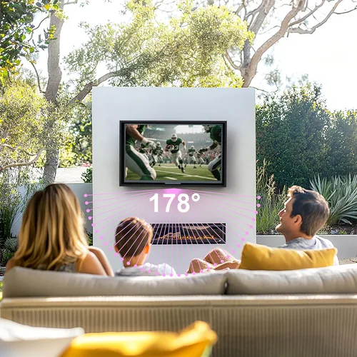 Vista 2 de Funda de TV resistente a la intemperie de 40 a 43 pulgadas con cerradura, dura y duradera, transparente, resistente al polvo, carcasa de televisión