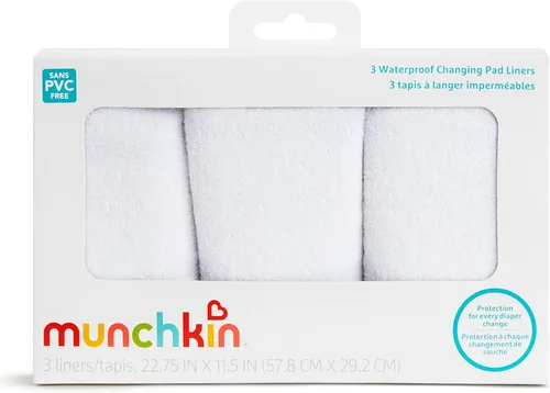 Vista 5 de 3 almohadillas impermeables para cambiador de bebé, de Munchkin. , 3 Count, Blanco