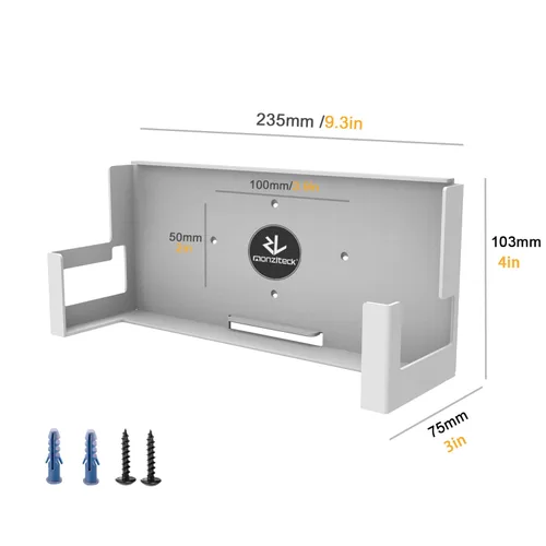 Vista 2 de Monzlteck Wall Mount for Xbox One SAll Metal Vertical Hanging On Wall with Power Botton LeftRight,Wall Shelf Bracket for Xbox 1S