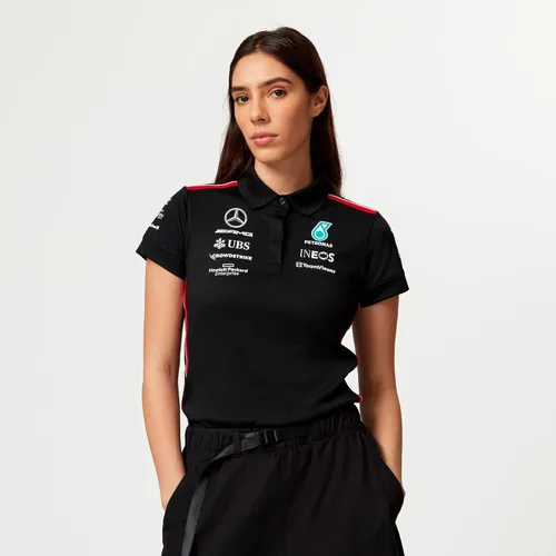 Vista 5 de Mercedes AMG Petronas Polo Team de Fórmula Uno para mujer 2023 Team - Negro - Talla: XL