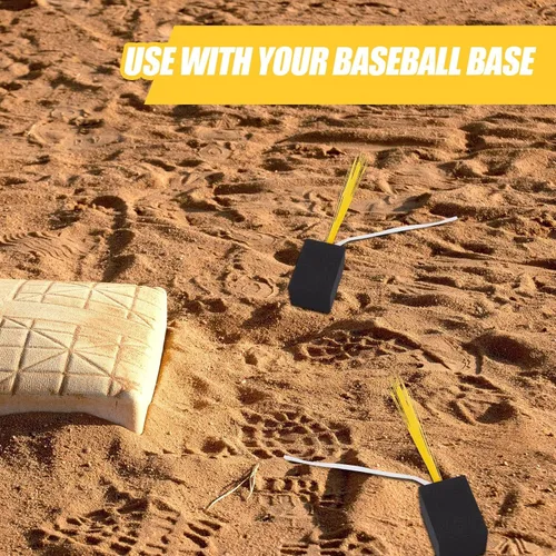 Vista 6 de Deekin 4 tapones de base, tapones de base de anclaje, equipo de mantenimiento de campo de béisbol, accesorios de béisbol para campo de pelota