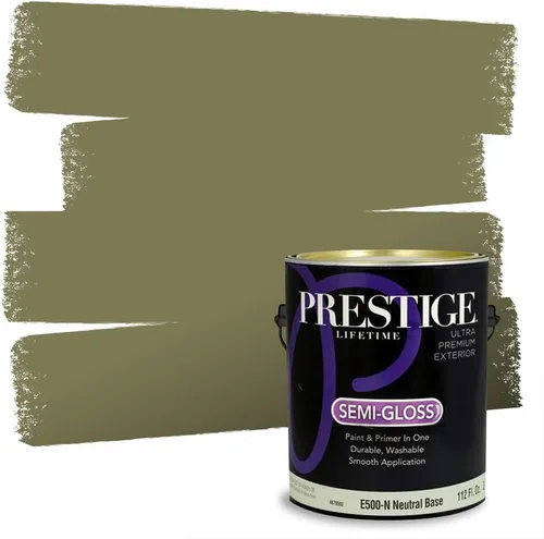 Vista 171 de PRESTIGE Paints - Pintura exterior e imprimación en uno, 1 galón, satinado, verde Bayou