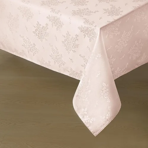 Vista 14 de Romanstile Mantel rectangular de jacquard, resistente al agua, elegante, con patrón floral de rosa damasco, mantel decorativo de poliéster lavable