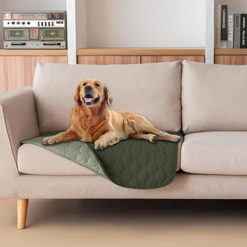 Vista 15 de gogobunny - Manta para perros y gatos 100% impermeable y de doble cara, funda suave para cama de mascotas, reversible, protege muebles, carbón