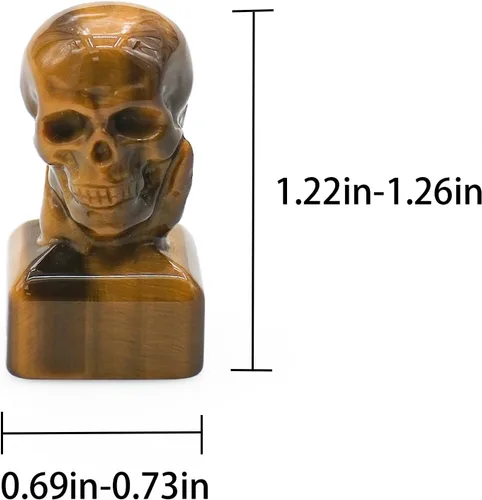 Vista 3 de Teclas de visualización personalizables hechas a mano con calavera de ojo de tigre, teclas de teclado para juegos de computadora para teclados