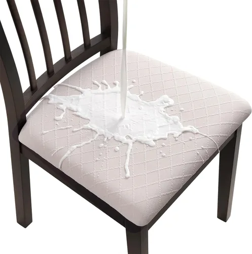 Vista 33 de Fuloon Fundas elásticas para asiento de silla, 2 PCS, extraíbles y lavables, fundas para sillas de comedor, antipolvo, fundas deslizantes de cojín