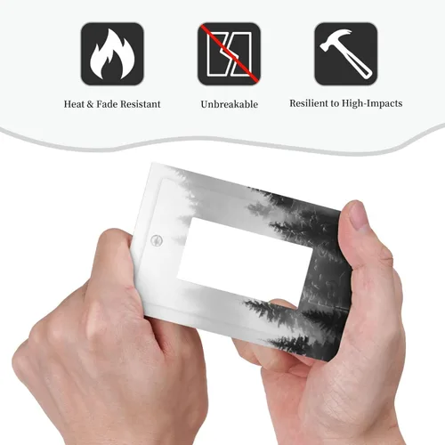 Vista 324 de Cubiertas de salida de impresión de líneas doradas de granito de mármol marrón, 1 palanca y 1 combinación basculante, placa decorativa de pared