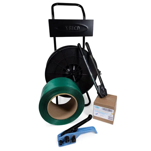 Vista 7 de IDL Packaging Kit de flejado de poliéster (PET) estándar de 1/2 pulgadas x 3440 pies, resistencia a la rotura de 780 libras, solución completa