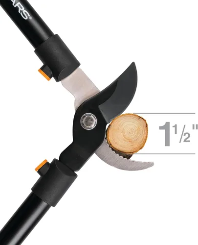 Vista 7 de Fiskars Tijeras de podar de 28" para poda de árboles, de alta resistencia, hoja de acero de corte de bypass afilada y resistente a la oxidación