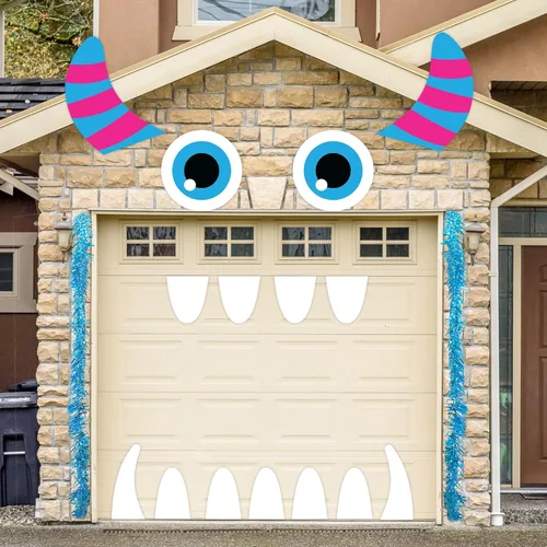 Vista 2 de Joy Bang Kit de decoración de coche para tronco o golosina, decoración de monstruo de Halloween para SUV o kits de golosinas, ideas con guirnalda