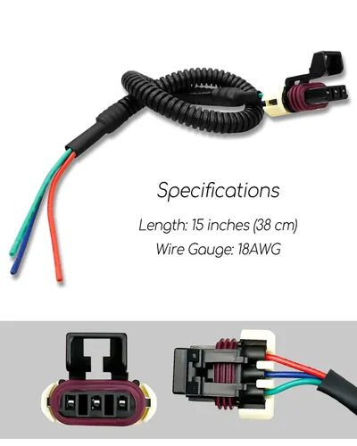 Vista 4 de Conector de coleta de extremo de reparación de cable con sensor de nivel de refrigerante bajo apto para Peterbilt y Kenworth reemplazar N9267001