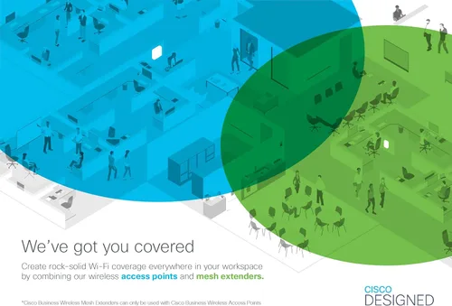 Vista 5 de Cisco Business 140AC Wi-Fi Access Point 802.11ac 2x2 1 GbE Port Ceiling Mount Limited Lifetime Protection (CBW140AC-B)