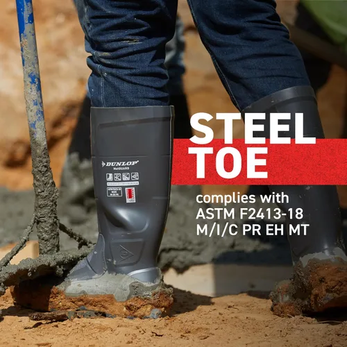 Vista 2 de DUNLOP Acifort MetMAX - Botas de protección metatarsiana para hombre y mujer - Botas de seguridad con punta de acero - Botas de trabajo impermeables