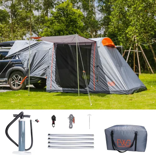 Inflatable SUV Tents for Camping, Easy Set up Car Tailgate Tent Waterproof with Tarps Portable Car Tents with 2 Doors for SUV MPV