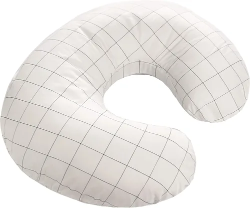 Vista 11 de LAT - Almohada de lactancia para lactancia materna, funda extraíble 100% algodón, almohadas ergonómicas para lactancia materna para mamá y bebé