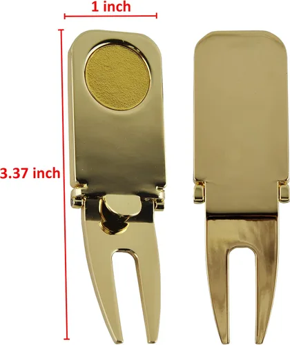 Vista 5 de Soporte para puros, herramienta magnética de reparación de divot de golf y marcador de bola, herramienta de accesorio de golf 3 en 1, regalo