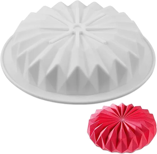 Pure Vie Molde de silicona antiadherente a prueba de fugas de 7.3 pulgadas para pasteles de Navidad, aniversario, cumpleaños, pan, magdalenas,
