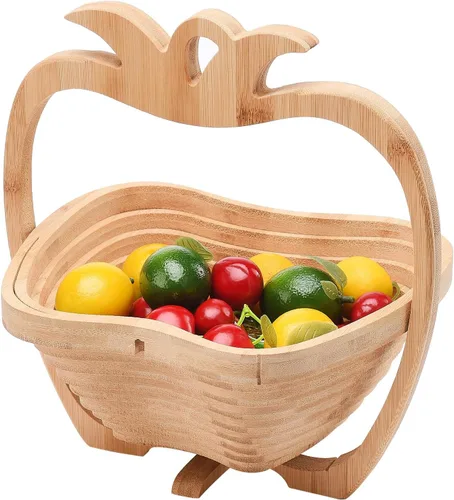 Cesta de regalo de frutas secas, contenedor plegable creativo para varios alimentos, caja de aperitivos gourmet saludables, cuenco de frutas