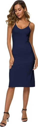 Vista 3 de Vestido largo con tirantes delgados para mujer