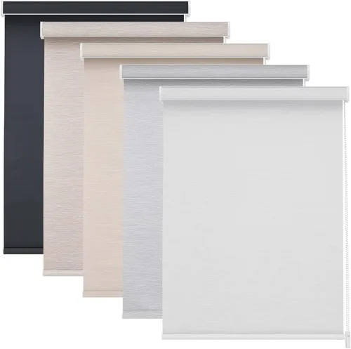 Vista 8 de Changshade Cortinas enrollables de tamaño personalizado con cordón, persianas enrollables para ventanas con filtro de luz y aislamiento térmico