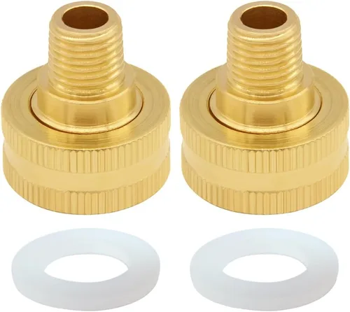 Vista 12 de Uenede Conector de manguera de jardín hembra de latón de 1/2 "NPT a 3/4" GHT hembra, reductor giratorio roscado reductor adaptador de conversión