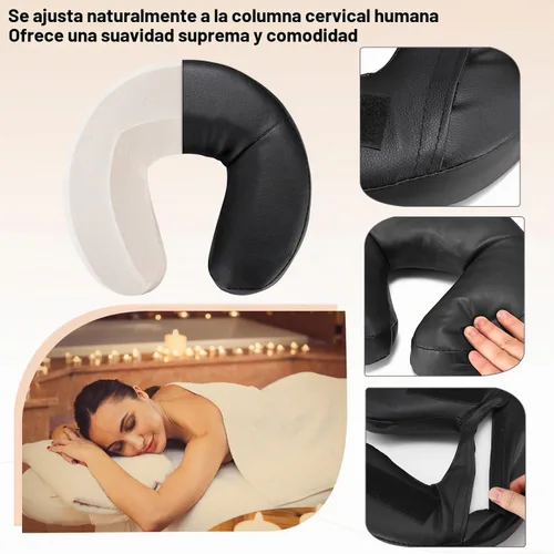 Vista 5 de Mesa de masaje universal, cuna y cojín de cara, silla de masaje ajustable, reposacabezas y almohada facial, plataforma de masaje, cojín para Cuna